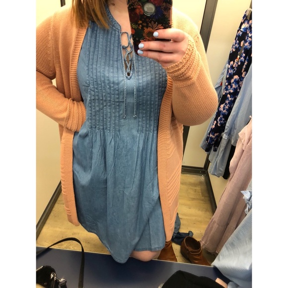 Old Navy Dresses & Skirts - Denim lace up shift dress💎final price drop 💎